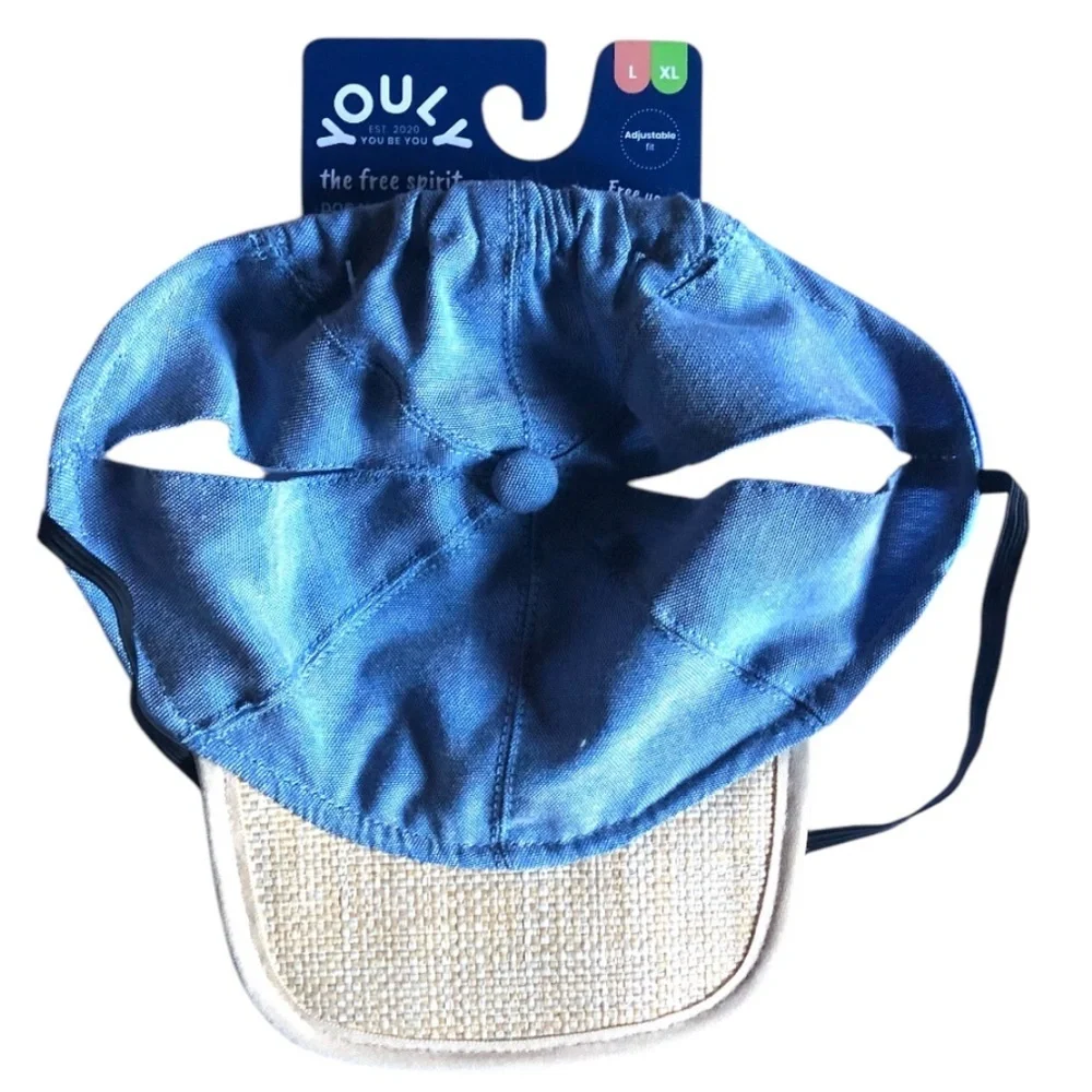 NWT Youly mixed media dog hat cap L/XL